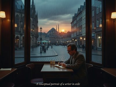 Şakir Bilgin, sürgün edebiyatı ve yazarlık.