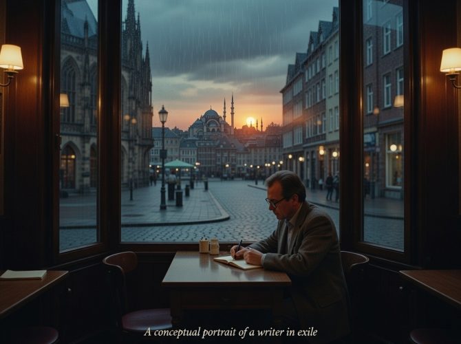 Şakir Bilgin, sürgün edebiyatı ve yazarlık.